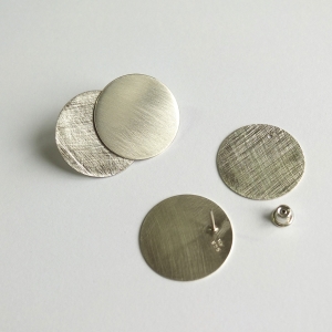 zestaw ring 7 kolczyki koła 23mm i podkładki koła 23 elementy projekt marty szafraniec z katowic polska projektantka