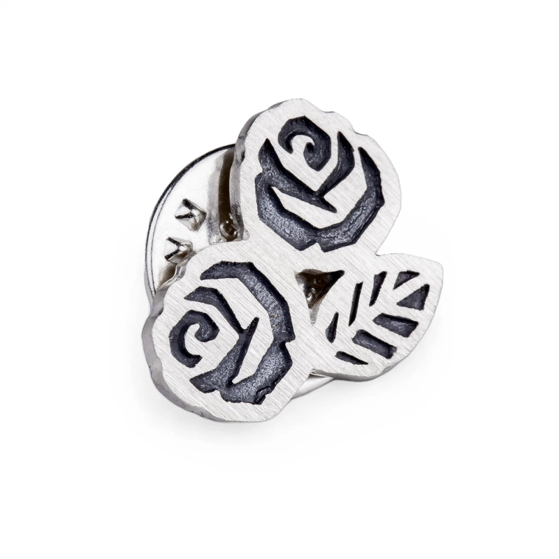 pin róża niki mały róże srebro 925