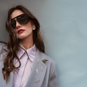 pin róża niki srebro 925