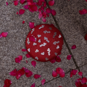 pin róża niki srebro 925