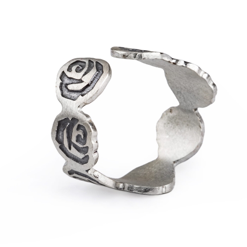 pierścionek róże srebro 925