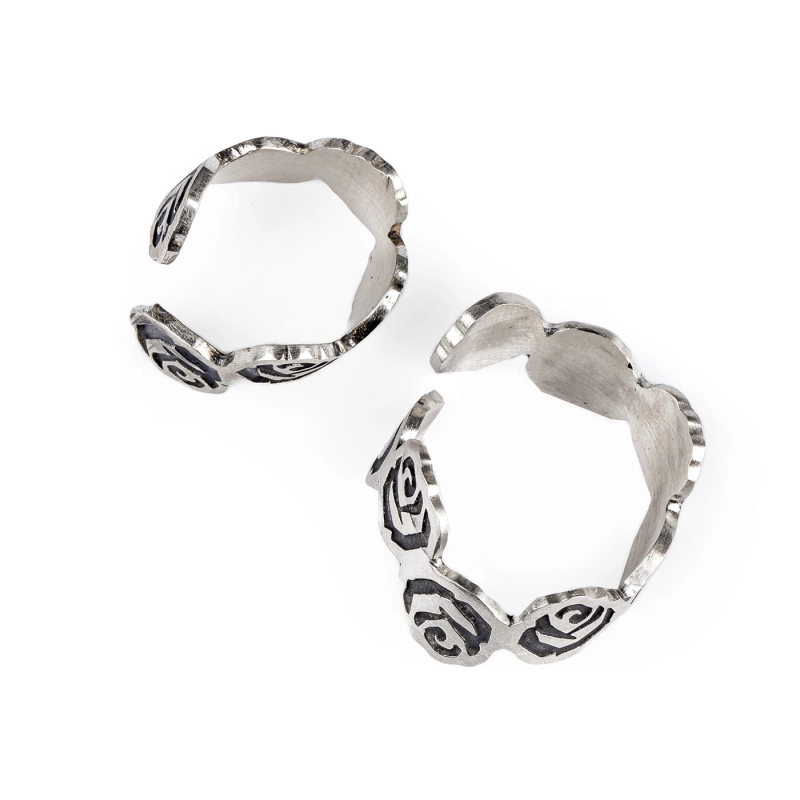 pierścionek róże srebro 925