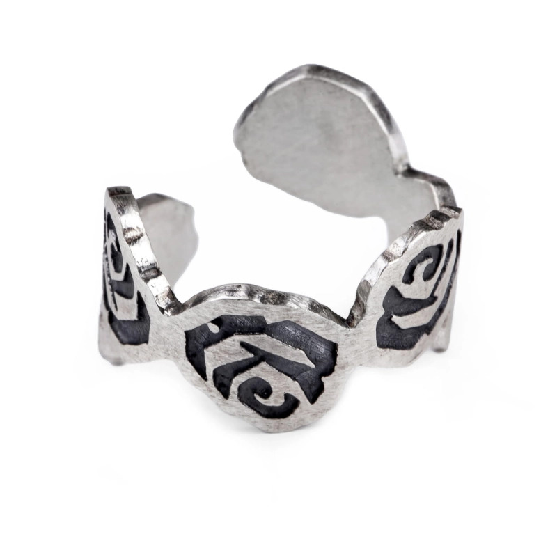 pierścionek róże srebro 925