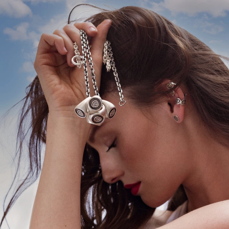 sygnet róża niki, srebro 925