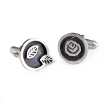 spinki do mankietów Róża Niki: róża-listek