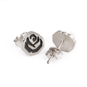 kolczyki róże srebro 925 szafraniec Saffa