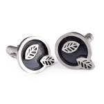 spinki do mankietów Róża Niki: listek-listek