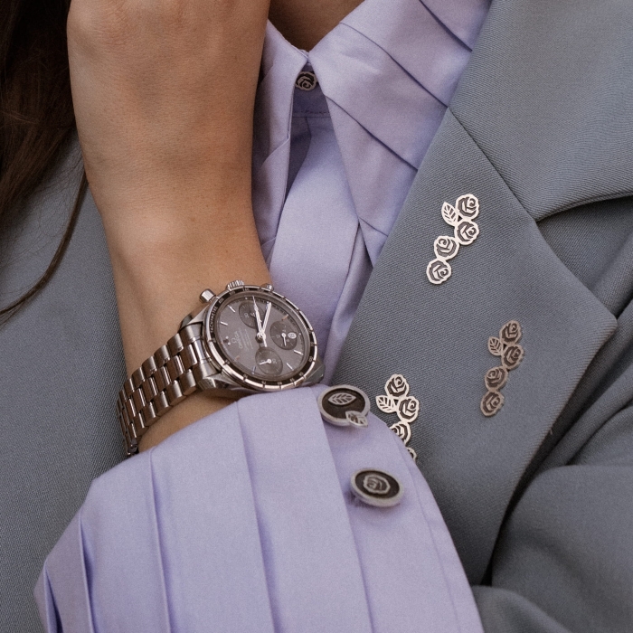 mankiety koszula na spinki Nikiszowiec katowice spinki róża listek