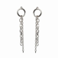srebrne kolczyki, łańcuszki