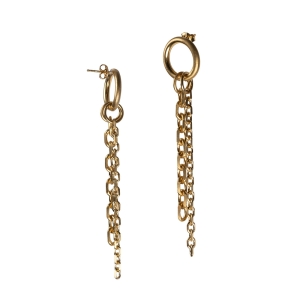 kolczyki, złocone srebro, set, srebro 925