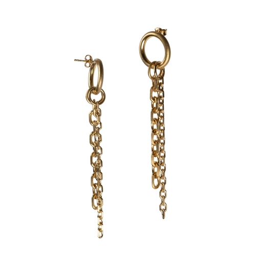 kolczyki, złocone srebro, set, srebro 925