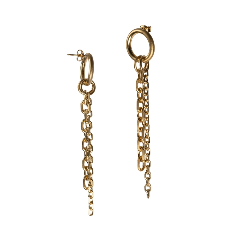 kolczyki, złocone srebro, set, srebro 925