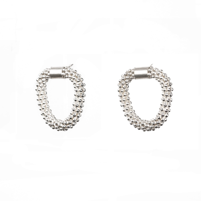 kolczyki srebrne koła