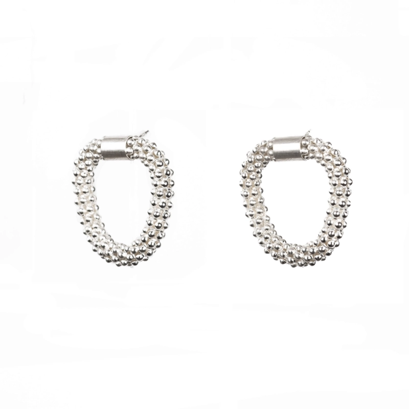 kolczyki srebrne koła