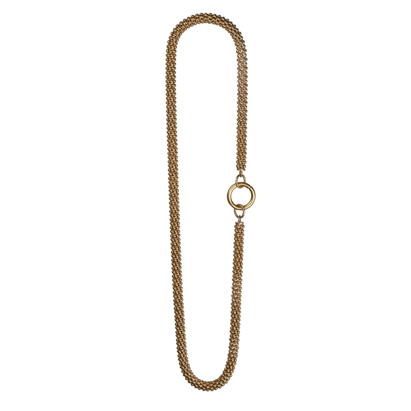 naszyjnik popcorn złocony