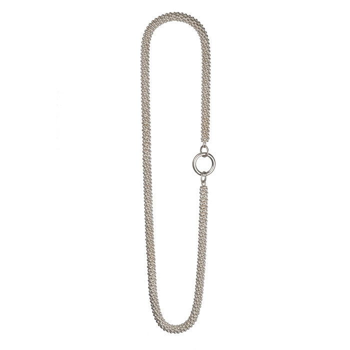 naszyjnik popcorn, łańcuszek srebro 925